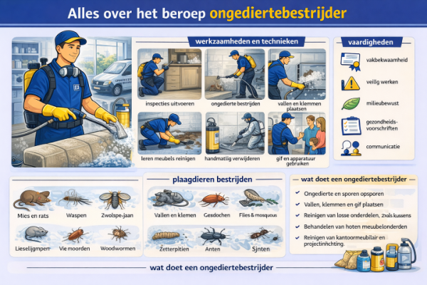 Alles over het beroep ongediertebestrijder Wat doet een ongediertebestrijder